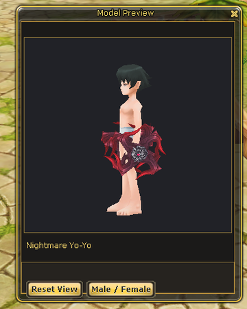 Model Preview displaying a Nightmare Yo-Yo.